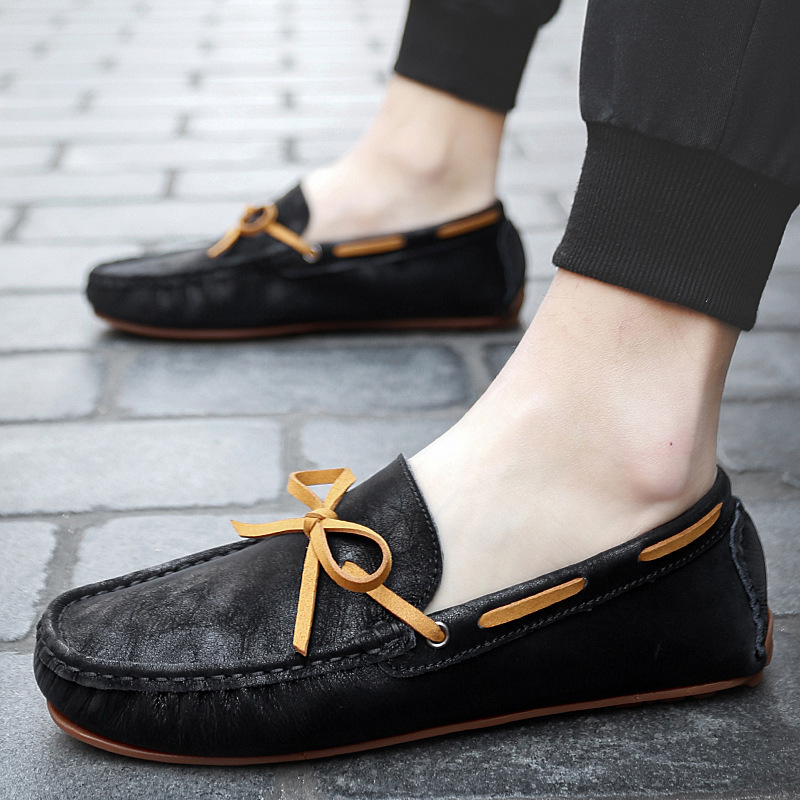 Breathable Glossy Casual Leather Shoes - Image 3