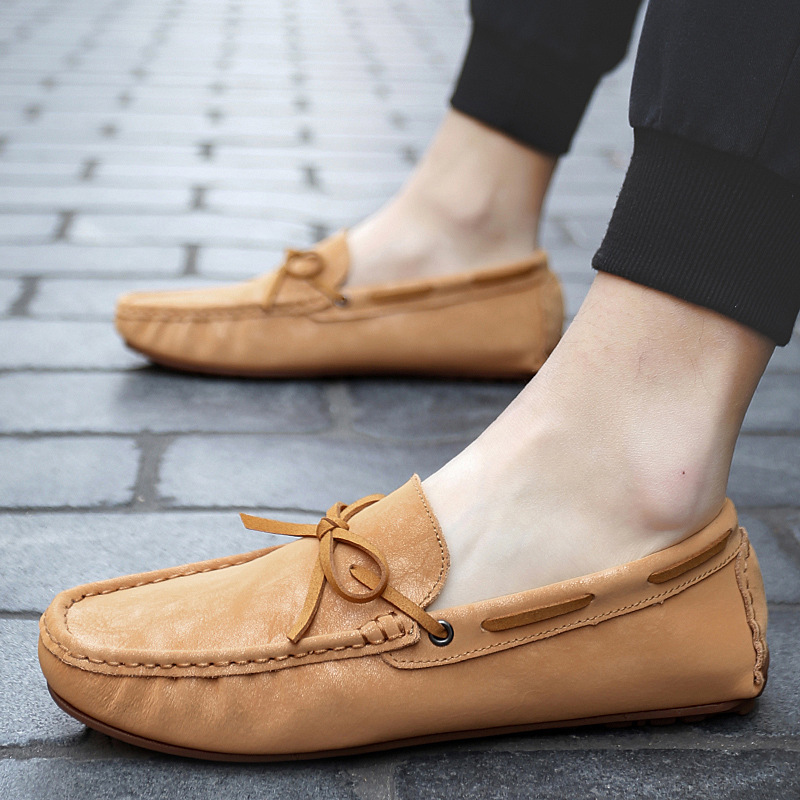 Breathable Glossy Casual Leather Shoes - Image 2